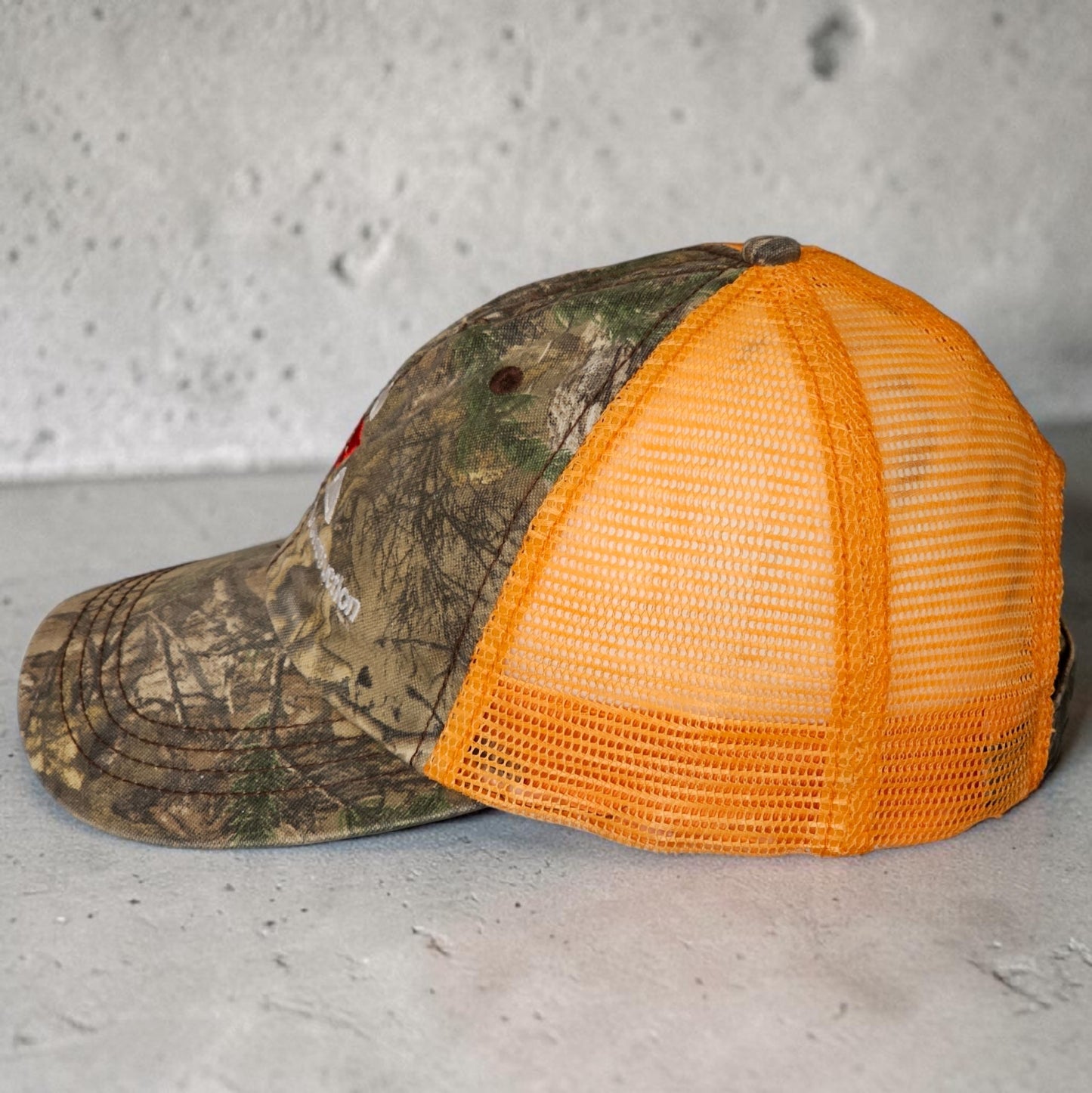 🧢 Vintage Realtree Camo Trucker Hat – Capital Paving & Construction