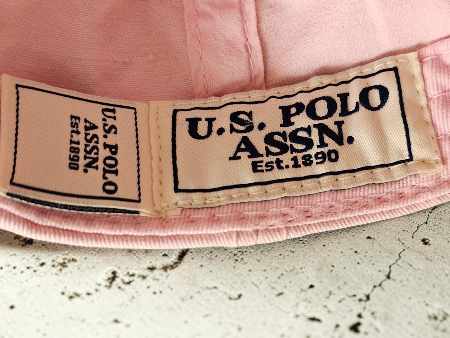 🧢 U.S. Polo Assn. Vintage Cap – Classic Pastel Pink