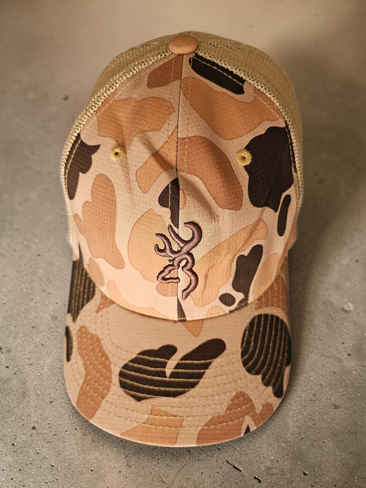 Browning Flexfit 110 Snapback - Camo Mesh Trucker Cap