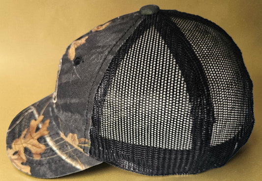 Vintage Realtree Camo Trucker Hat • Gorpcore Y2K Camouflage Cap Black/Brown
