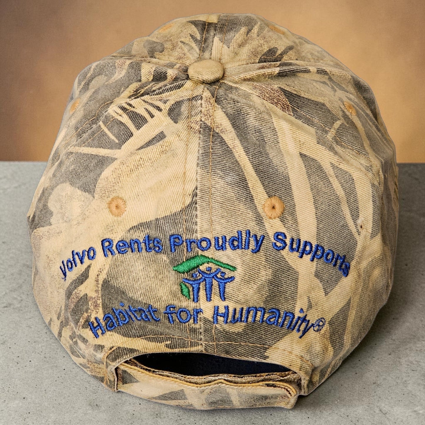 Vintage Volvo Rents x Habitat for Humanity Camo Cap 🧢🌲