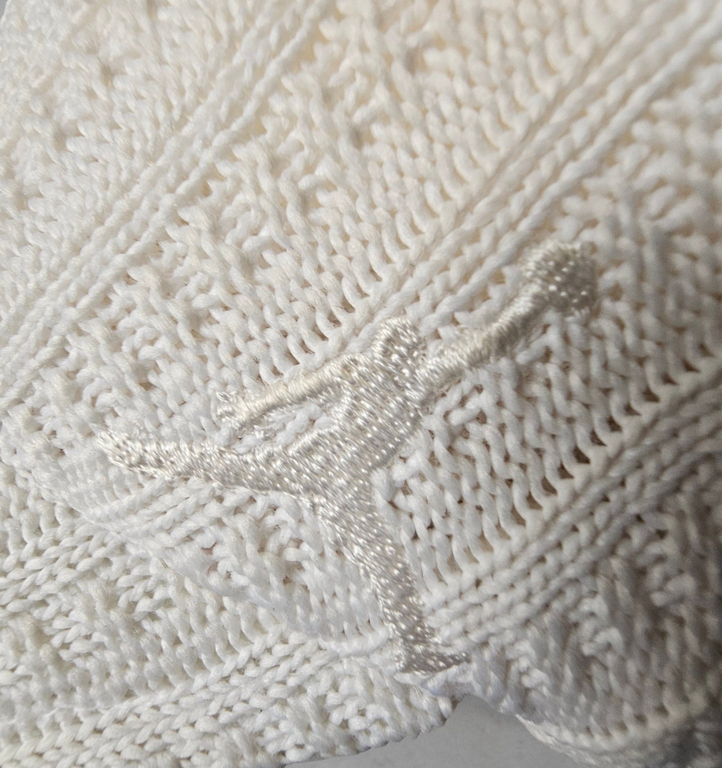 Vintage Jordan Jumpman Knit Cap – Creme/Off-White – Strick-Optik – Gr. M/L