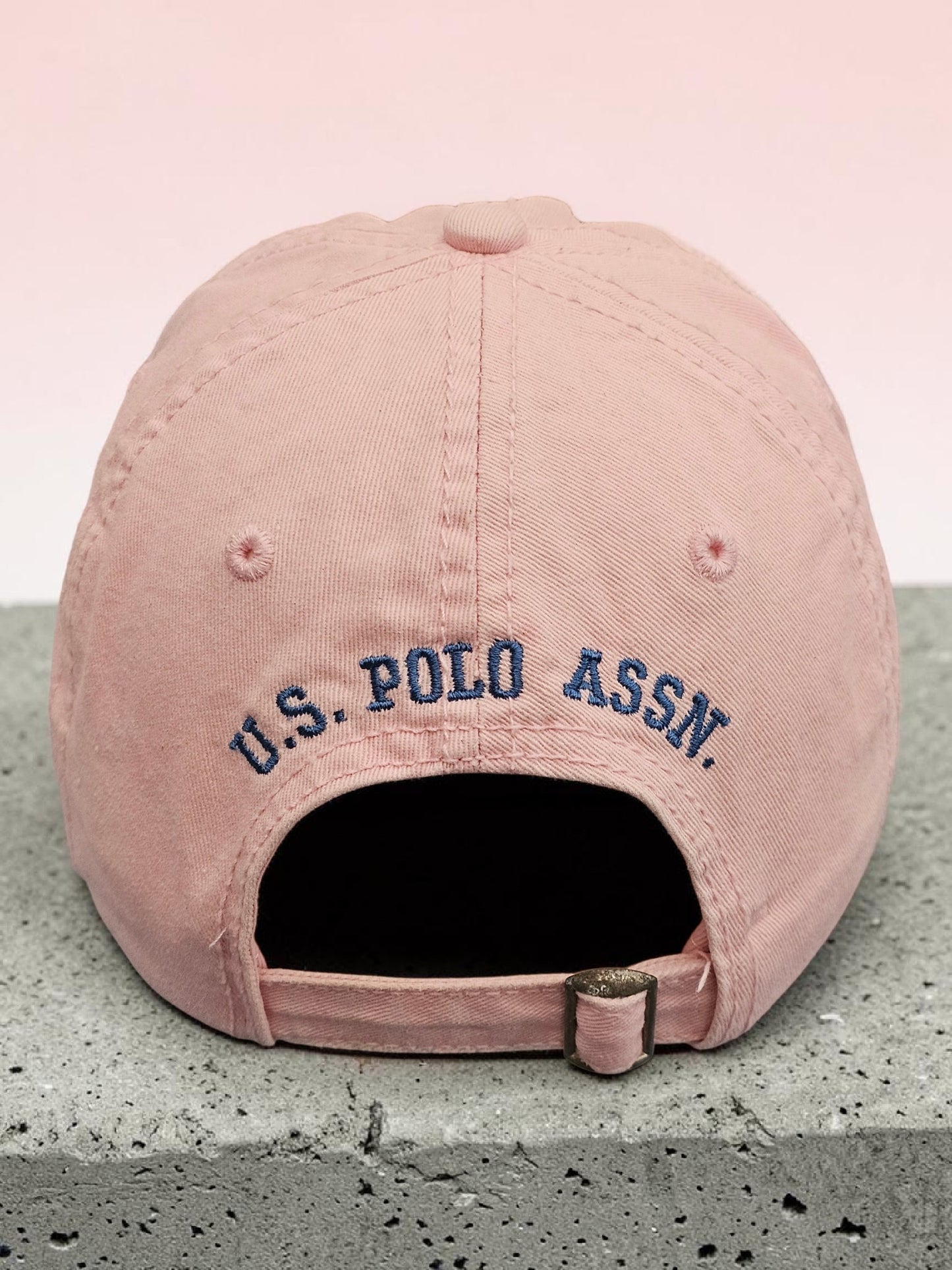 🧢 U.S. Polo Assn. Vintage Cap – Classic Pastel Pink